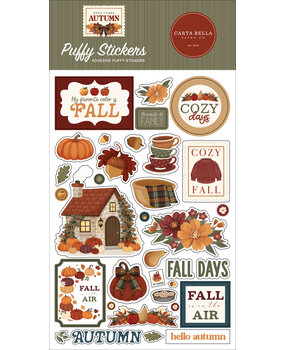 Carta Bella Here Comes Autumn Puffy Stickers (CBHCA513066) Carta Bella Here Comes Autumn Puffy Stickers (CBHCA513066)