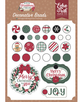 Echo Park Baking Christmas Cheer Decorative Brads (BCC516020)