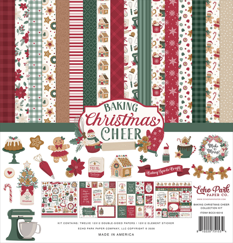 Echo Park Baking Christmas Cheer 12x12 Inch Collection Kit (BCC516016) Echo Park Baking Christmas Cheer 12x12 Inch Collection Kit (BCC516016)