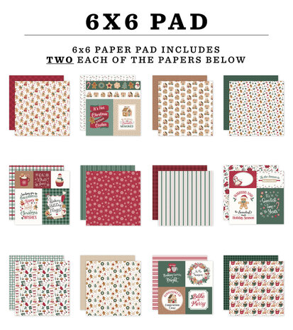 Echo Park Baking Christmas Cheer 6x6 Inch Paper Pad (BCC516023) Echo Park Baking Christmas Cheer 6x6 Inch Paper Pad (BCC516023)