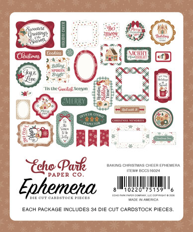 Echo Park Baking Christmas Cheer Ephemera (BCC516024)