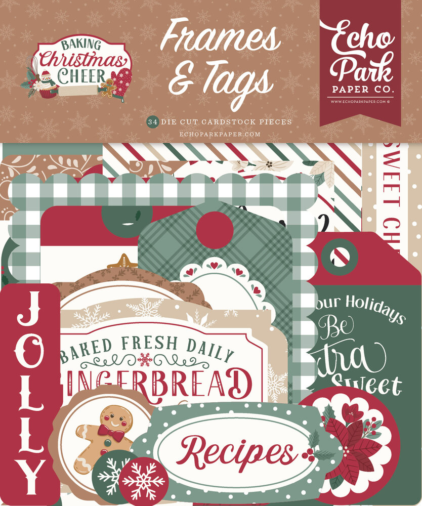 Echo Park Baking Christmas Cheer Frames & Tags (BCC516025) Echo Park Baking Christmas Cheer Frames & Tags (BCC516025)