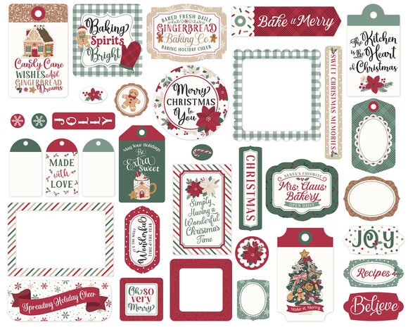 Echo Park Baking Christmas Cheer Frames & Tags (BCC516025) Echo Park Baking Christmas Cheer Frames & Tags (BCC516025)