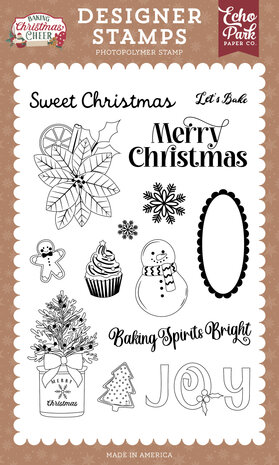 Echo Park Baking Christmas Cheer Designer Stamp Set Sweet Christmas (BCC516045) Echo Park Baking Christmas Cheer Designer Stamp Set Sweet Christmas (BCC516045)