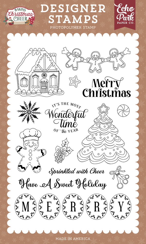 Echo Park Baking Christmas Cheer Designer Stamp Set Sprinkled With Cheer (BCC516046) Echo Park Baking Christmas Cheer Designer Stamp Set Sprinkled With Cheer (BCC516046)