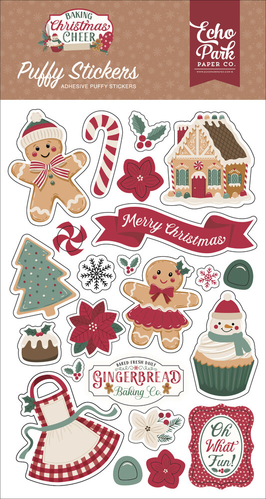Echo Park Baking Christmas Cheer Puffy Stickers (BCC516066)