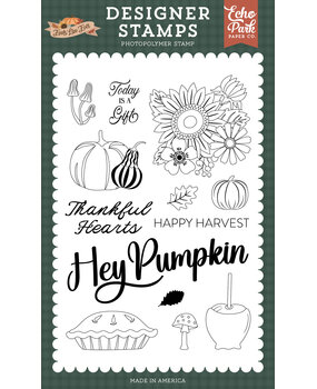 Echo Park Feels Like Fall Designer Stamp Set Hey Pumpkin (FLF514045)
