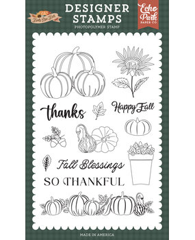 Echo Park Feels Like Fall Designer Stamp Set Squash And Pumpkins (FLF514044)