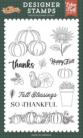 Echo Park Feels Like Fall Designer Stamp Set Squash And Pumpkins (FLF514044) Echo Park Feels Like Fall Designer Stamp Set Squash And Pumpkins (FLF514044)