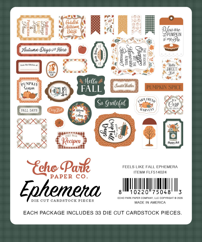 Echo Park Feels Like Fall Ephemera (FLF514024) Echo Park Feels Like Fall Ephemera (FLF514024)
