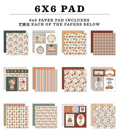 Echo Park Feels Like Fall 6x6 Inch Paper Pad (FLF514023) Echo Park Feels Like Fall 6x6 Inch Paper Pad (FLF514023)