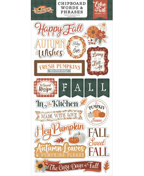 Echo Park Feels Like Fall 6x13 Chipboard Word & Phrases (FLF514022)