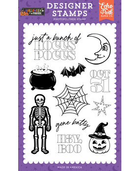 Echo Park Halloween Parade Designer Stamp Set Gone Batty (HPD511044) Echo Park Halloween Parade Designer Stamp Set Gone Batty (HPD511044)