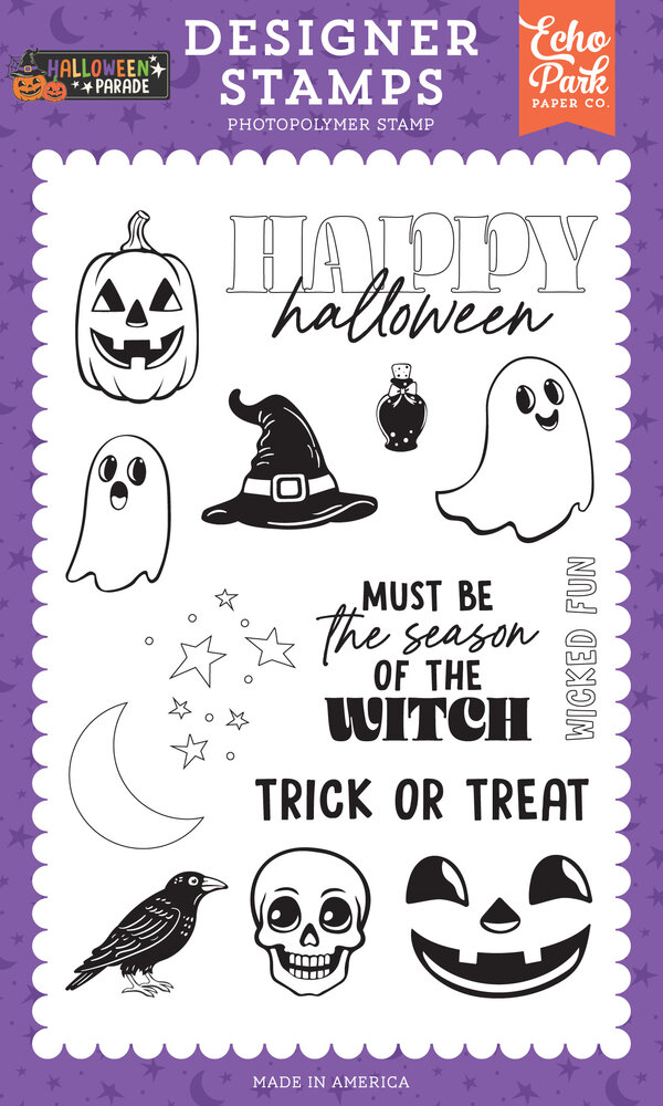 Echo Park Halloween Parade Designer Stamp Set Season Of The Witch (HPD511043) Echo Park Halloween Parade Designer Stamp Set Season Of The Witch (HPD511043)