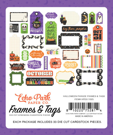 Echo Park Halloween Parade Frames & Tags (HPD511025) Echo Park Halloween Parade Frames & Tags (HPD511025)