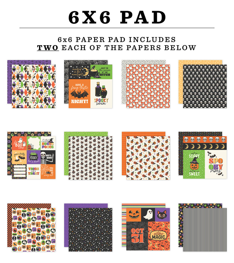 Echo Park Halloween Parade 6x6 Inch Paper Pad (HPD511023) Echo Park Halloween Parade 6x6 Inch Paper Pad (HPD511023)