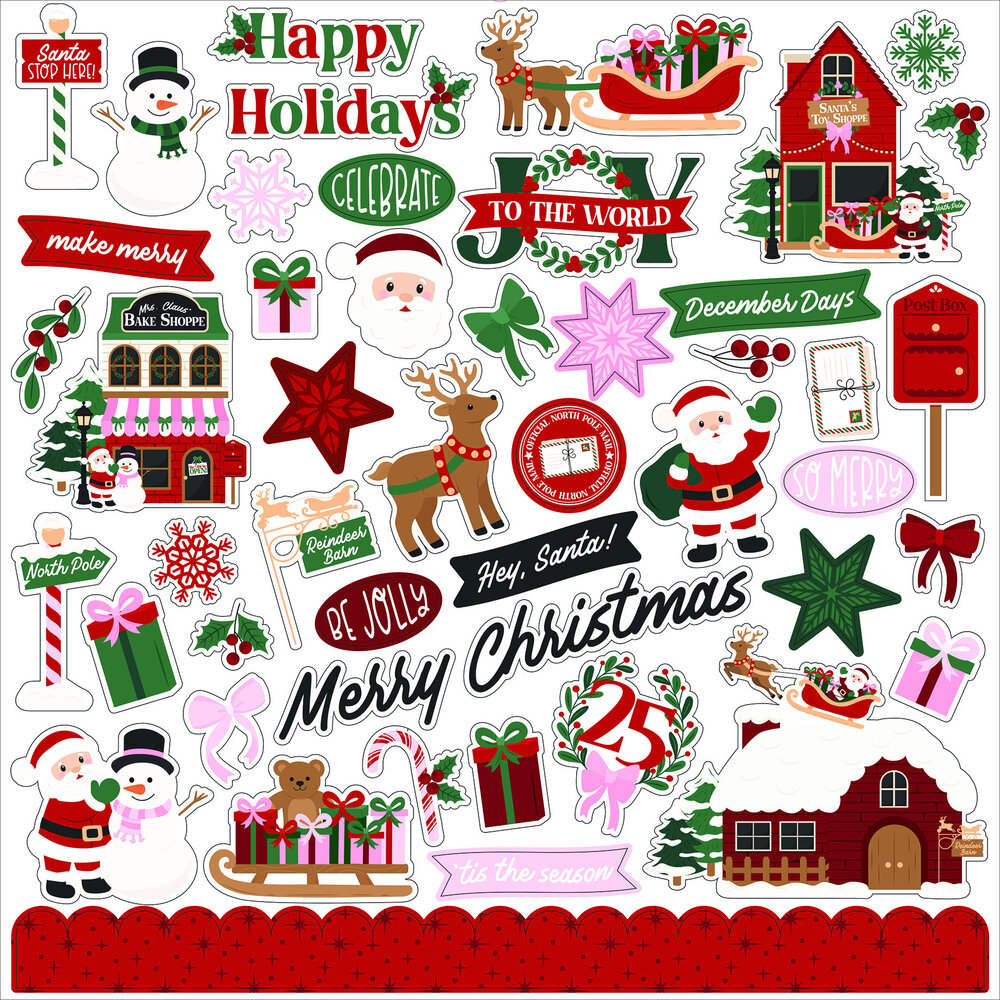 Echo Park North Pole Christmas Element Sticker (NPC515014)