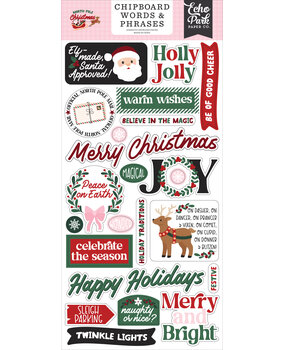 Echo Park North Pole Christmas 6x13 Chipboard Word & Phrases (NPC515022)