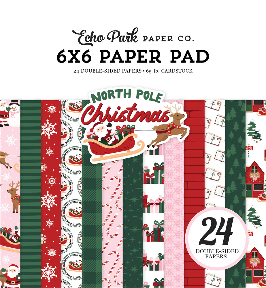 Echo Park North Pole Christmas 6x6 Inch Paper Pad (NPC515023) Echo Park North Pole Christmas 6x6 Inch Paper Pad (NPC515023)