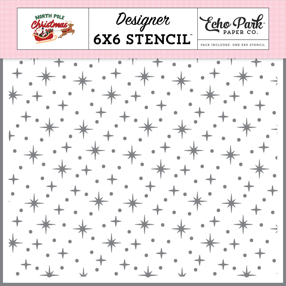Echo Park North Pole Christmas Designer Stencil Christmas Glimmer (NPC515034) Echo Park North Pole Christmas Designer Stencil Christmas Glimmer (NPC515034)