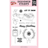 Echo Park North Pole Christmas Designer Stamp Set Santa Stop Here (NPC515044)
