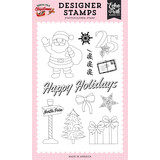 Echo Park North Pole Christmas Designer Stamp Set North Pole Sign (NPC515045)