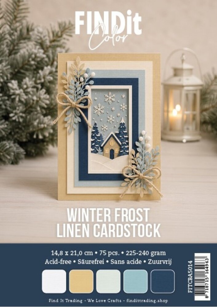 Find It Linen Cardstock A5 Winter Frost (75pcs) (FITCBA5014) Find It Linen Cardstock A5 Winter Frost (75pcs) (FITCBA5014)