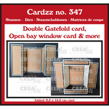 Crealies Cardzz Stansen Double Gatefold Card / Open Bay Window Card (CLCZ347)