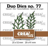 Crealies Duo Dies No. 77 Leaves 22 Open Holly Leaf (CLDD77)