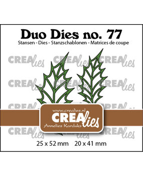 Crealies Duo Stansen No. 77 Bladeren 22 Open Hulstblad (CLDD77)