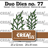 Crealies Duo Stansen No. 77 Bladeren 22 Open Hulstblad (CLDD77)