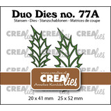Crealies Duo Dies No. 77A Leaves 22 Open Holly Leaf (Mirror Image) (CLDD77A)