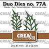 Crealies Duo Stansen No. 77A Bladeren 22 Open Hulstblad (Spiegelbeeld) (CLDD77A)
