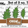 Crealies Set of 3 Dies No. 77 Leaves 22 Solid Holly with Stitchline (CLSet77)
