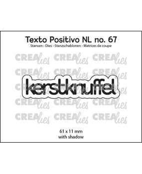 Crealies Texto Positivo Dies Dutch Kerstknuffel (POSNL67)