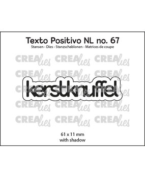 Crealies Texto Positivo Stansen Dutch Kerstknuffel (POSNL67)