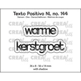 Crealies Texto Positivo Dies Dutch Warme Kerstgroet (POSNL144)