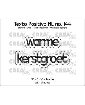 Crealies Texto Positivo Stansen Dutch Warme Kerstgroet (POSNL144)