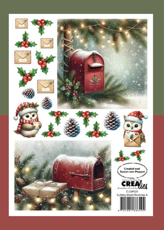 Crealies Cutting Sheets Papier Bundel Knipvellen Kerst A-H (8pcs) (CLSVP904)