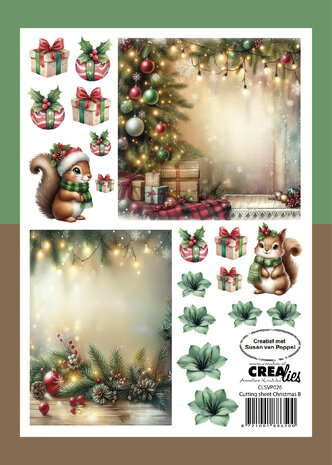 Crealies Cutting Sheets Papier Bundel Knipvellen Kerst A-H (8pcs) (CLSVP904)