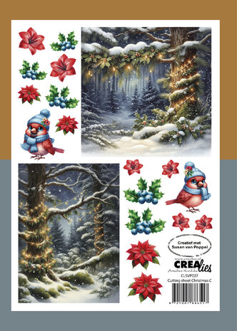 Crealies Cutting Sheets Papier Bundel Knipvellen Kerst A-H (8pcs) (CLSVP904)