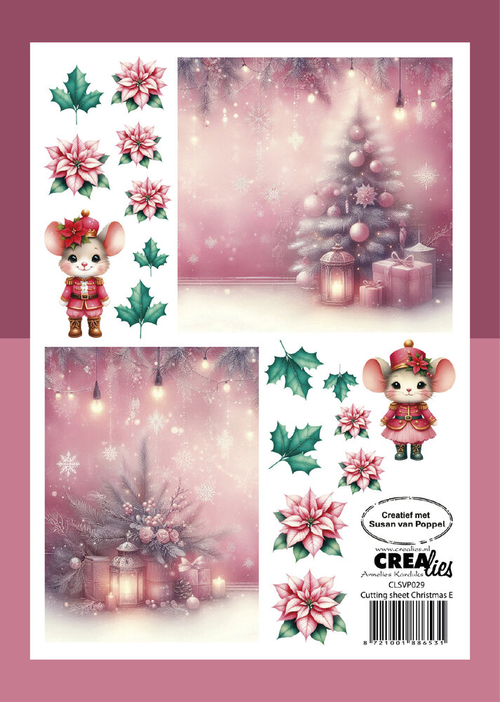 Crealies Bundel Cutting Sheets Christmas A-H (8pcs) (CLSVP904)