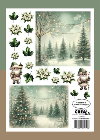 Crealies Cutting Sheets Papier Bundel Knipvellen Kerst A-H (8pcs) (CLSVP904)