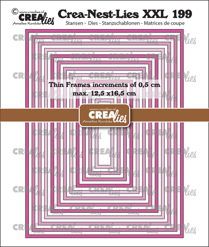 Crealies Crea-Nest-Lies XXL Dies Thin Frames Rectangles Smooth (CLNestXXL199)