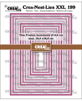 Crealies Crea-Nest-Lies XXL Dies Thin Frames Rectangles Smooth (CLNestXXL199)