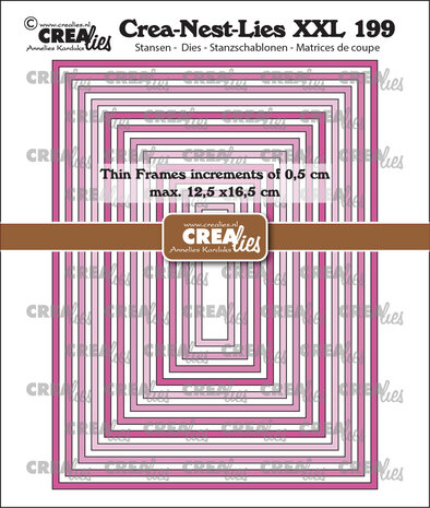 Crealies Crea-Nest-Lies XXL Dies Thin Frames Rectangles Smooth (CLNestXXL199)