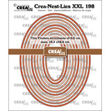 Crealies Crea-Nest-Lies XXL Dies Thin Frames Ovals Smooth (CLNestXXL198)