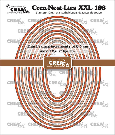 Crealies Crea-Nest-Lies XXL Dies Thin Frames Ovals Smooth (CLNestXXL198) Crealies Crea-Nest-Lies XXL Dies Thin Frames Ovals Smooth (CLNestXXL198)