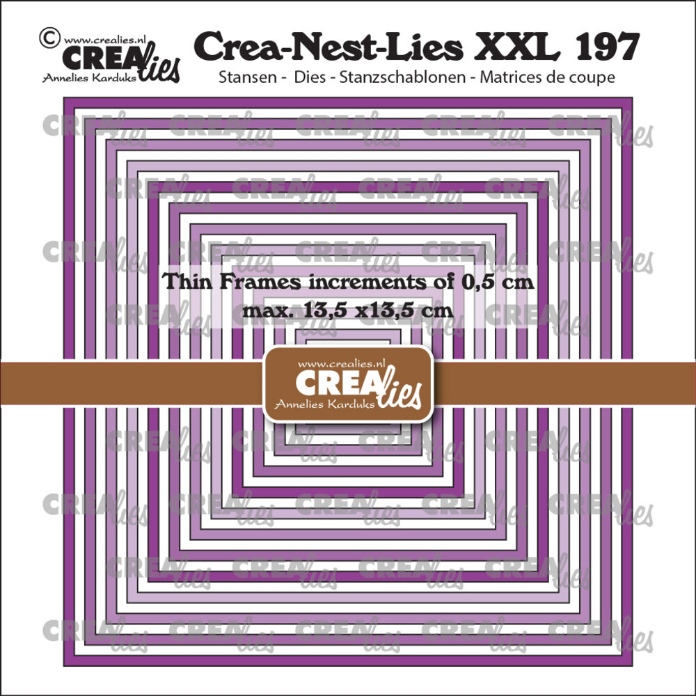 Crealies Crea-Nest-Lies XXL Dies Thin Frames Squares Smooth (CLNestXXL197) Crealies Crea-Nest-Lies XXL Dies Thin Frames Squares Smooth (CLNestXXL197)
