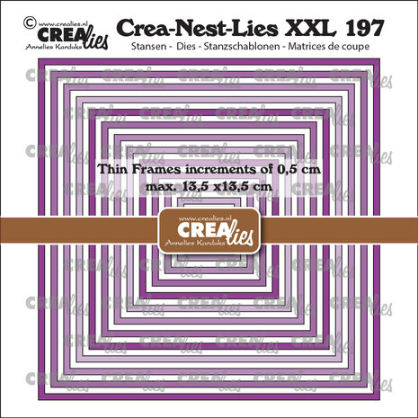Crealies Crea-Nest-Lies XXL Stansen Dunne Kaders Vierkanten Glad (CLNestXXL197) Crealies Crea-Nest-Lies XXL Stansen Dunne Kaders Vierkanten Glad (CLNestXXL197)
